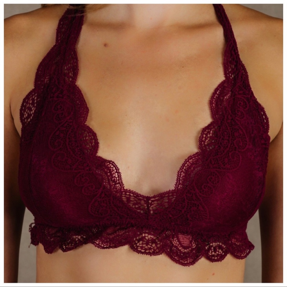 LAST ONE | New red wine Lace Racerback bralette - Picture 3 of 3
